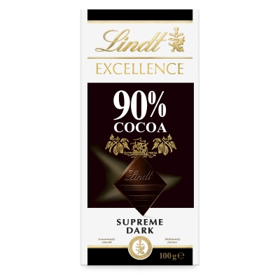 Lindt Excellence 90 % Cocoa Supreme Dark Chocolate 100g