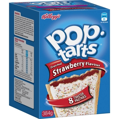 Kellogg's Pop Tarts Frosted Strawberry 8 Pack 384g