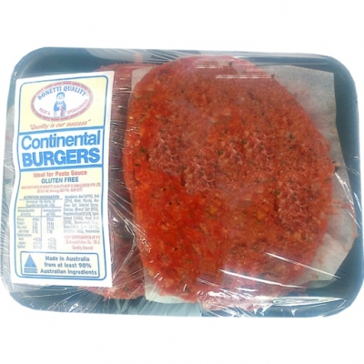 Bonetti Beef Burger Continental 500g