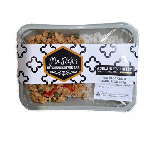 Mr Nick's Take Away Thai Basil Chicken & Rice 400g