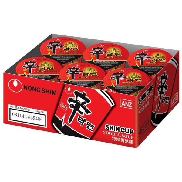 Nong Shim Cup Noodle Oriental 6 x 68g