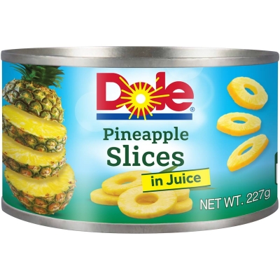 Dole Pineapple Slices In Juice 227g