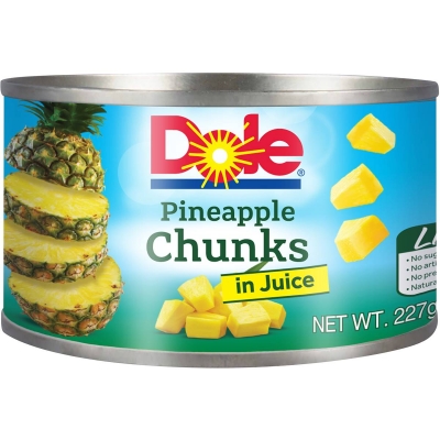 Dole Pineapple Chunks In Juice 227g