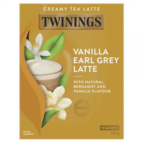 Twinings Sachets Latte Vanilla Earl Grey 10 Pack 170g