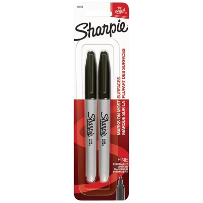 Sharpie Marker Fine Tip Black 2 Pack