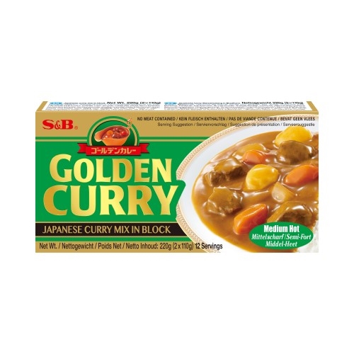 S&B Golden Curry Medium Hot Sauce Mix 220g