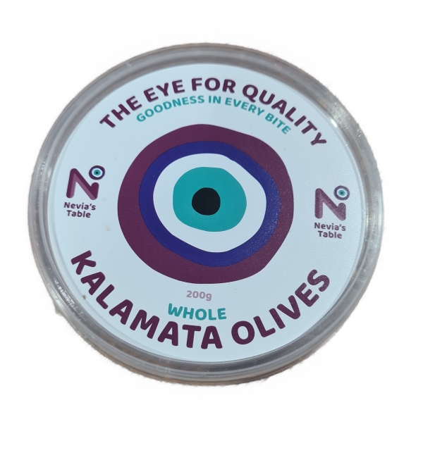 Nevia's Table Kalamata Olives Whole In Brine 200g