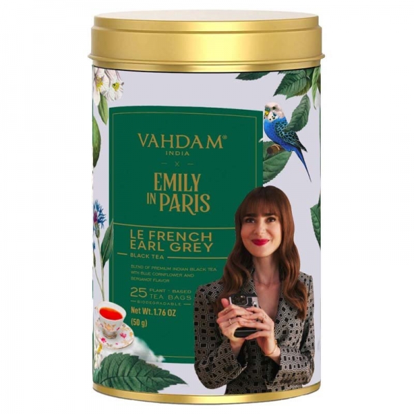 Vahdam Emily In Paris French Earl Grey Tea Bags 25 Pack 50g