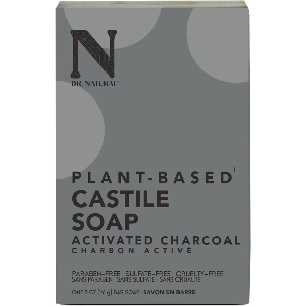 Dr Natural Castile Bar Soap Activated Charcoal 141g