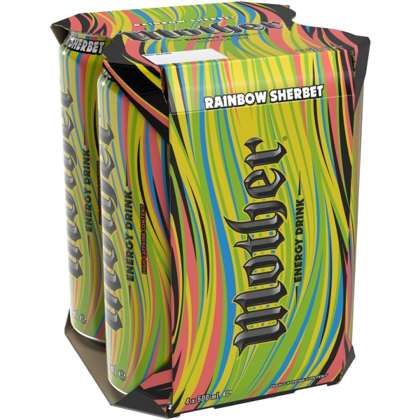 Mother Energy Drink Rainbow Sherbet 4 x 500ml