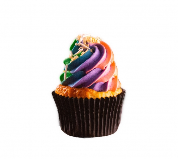 Trezona White Choc Rainbow Cupcake Gluten Free Each