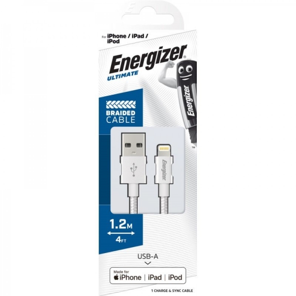 Energizer Iphone Lightning Braided Cable 1.2m