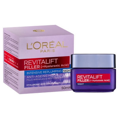 L'Oreal Revialift Filler + Hyaluronic Acid Night Moisturiser 50ml