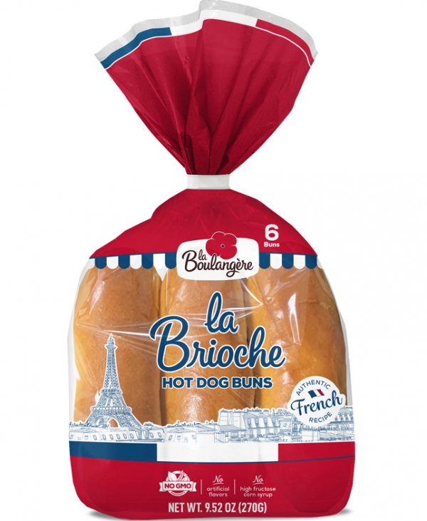 La Boulangere Brioche Hot Dog Rolls 6 Pack 270g