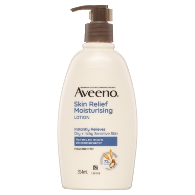 Aveeno Moisturising Lotion Fragrance Free Skin Relief 354ml