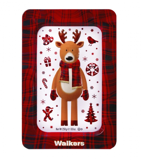 Walkers Shortbread Festive Shapes Reindeer Tin 250g