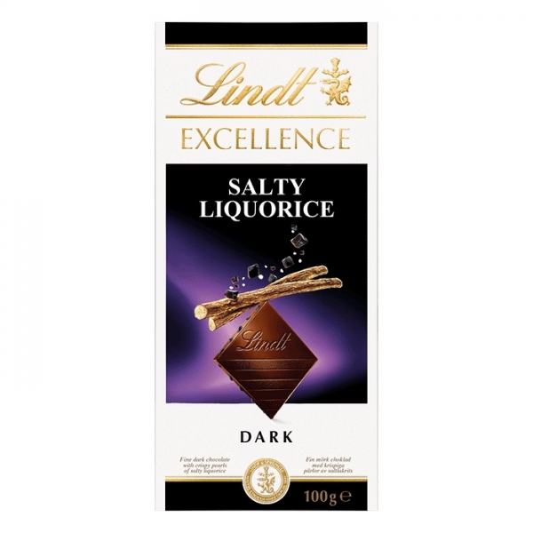 Lindt Excellence Block Salty Liquorice 100g