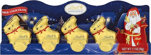 Lindt Milk Chocolate Mini Santa Sleigh 50g