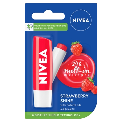 Nivea Lip Balm Strawberry Shine 4.8g