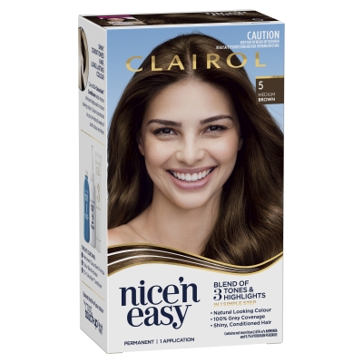 Clairol Nice N Easy Permanent Hair Colour Natural Medium Brown 5