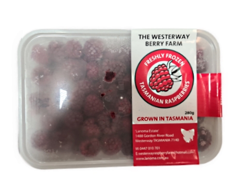 Westerway Frozen Tasmanian Raspberries 280g