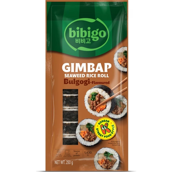 CJ Bibigo Gimbap Seaweek Rice Roll Bulgogi 250g