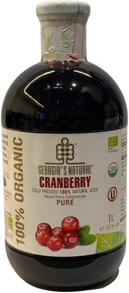 Georgia's Natural Organic Juice Cranberry 1lt