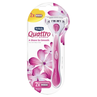 Schick Quattro For Women Kit & 2 Cartridges