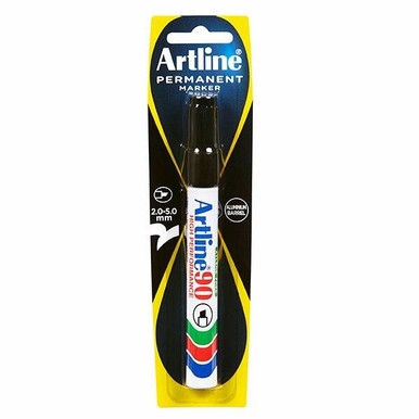 Artline Black Marker 90 Chisel Tip