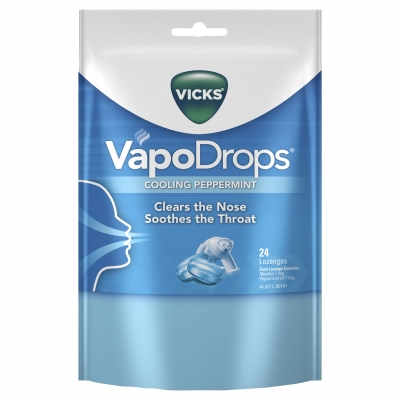 Vicks Vapodrops Peppermint Lozenges 24 Pack