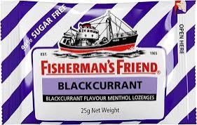 Fishermans Friend Blackcurrant Menthol Lozenges Sugar Free 25g