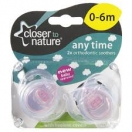 Tommee Tippee Closer To Nature Soother Any Time 0-6 Months 2 Pack