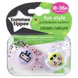 Tommee Tippee Closer to Nature Fun Style Soothers 18-36 Months 2 Pack