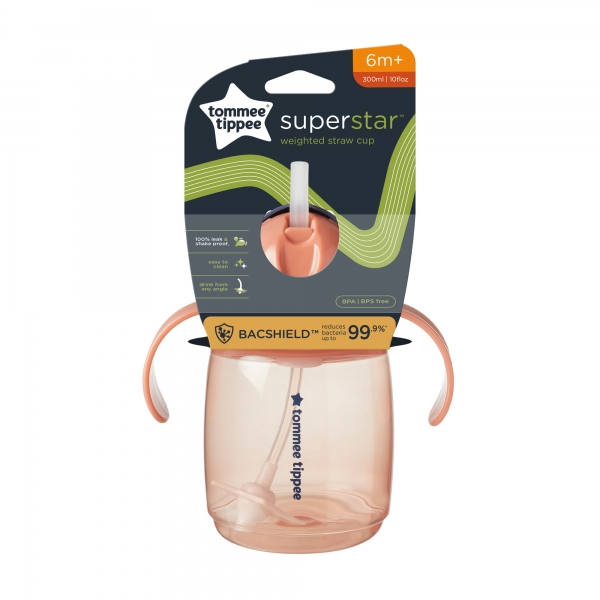 Tommee Tippee Superstar Weighted Straw Cup 6 Month+ 300ml