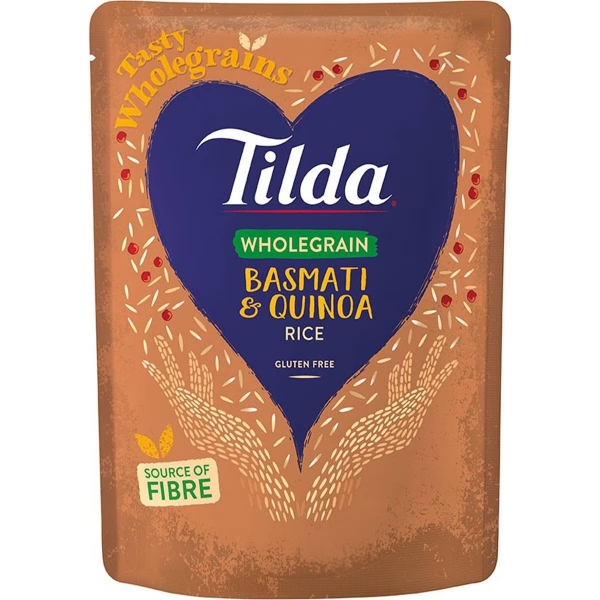 Tilda Steamed Rice Wholegrain Basmati & Quinoa 250g