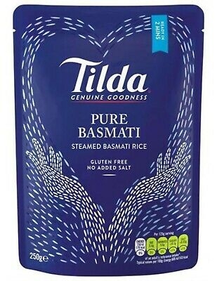 Tilda Steamed Rice Pure Basmati 250g