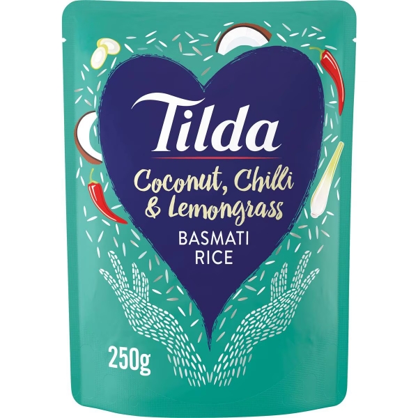 Tilda Microwave Rice Coconut Chilli & Lemongrass 250g