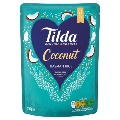 Tilda Steamed Rice Coconut Basmati 250g