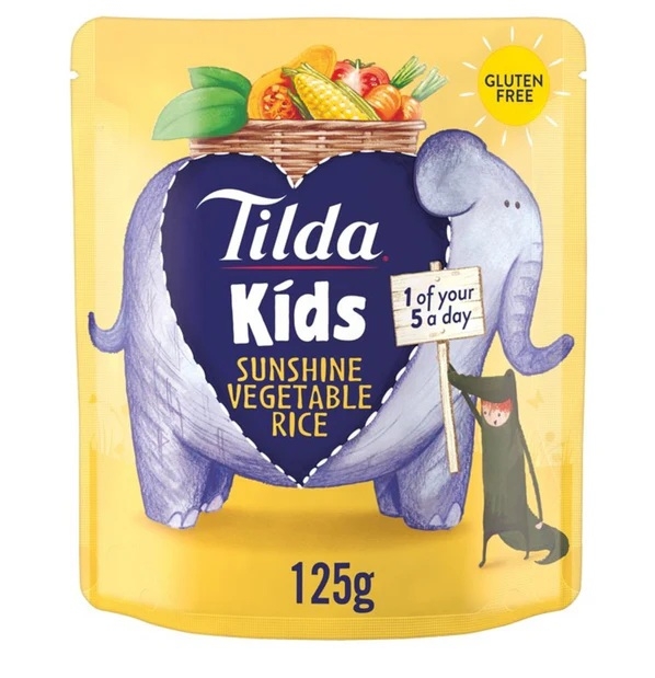 Tilda Kids Rice Sunshine Vegetable 125g