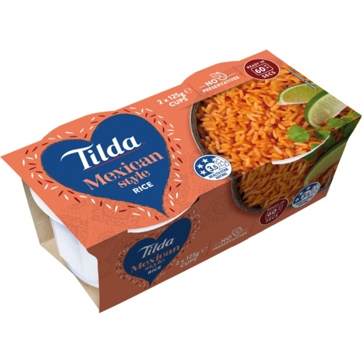 Tilda Rice Microwave Cup Mexican 2 x 125g