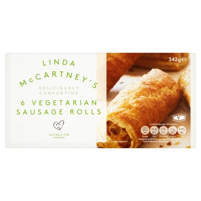 Linda McCartney's Vegetarian Sausage Rolls 6 Pack 342g