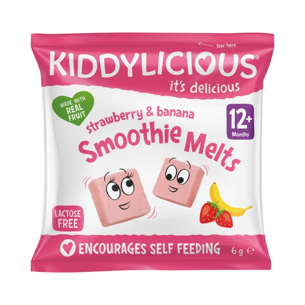 Kiddylicious Strawberry and Banana Melts 6g