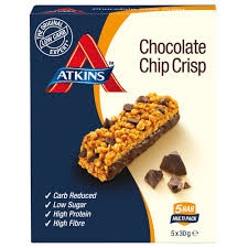 Atkins Day Break Chocolate Chip Crisp 5 Pack 185g