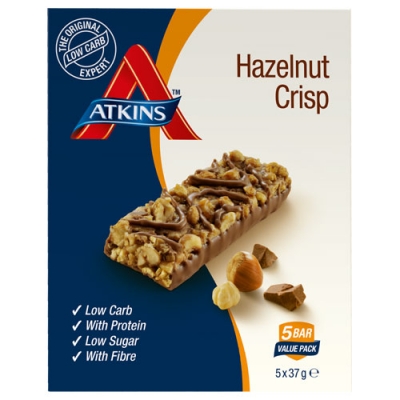 Atkins Day Break Hazelnut Crisp 5 Pack 185g