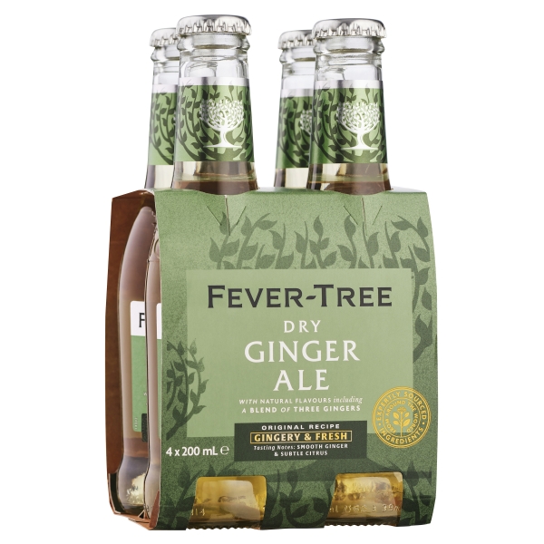 Fever Tree Dry Ginger Ale 4 x 200ml