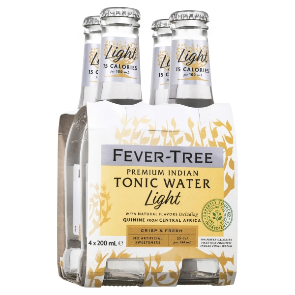 Fever Tree Tonic Water Light Indian 4 x 200ml