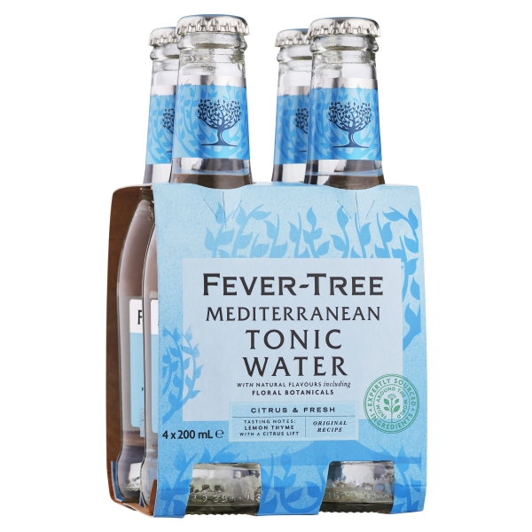 Fever Tree Tonic Water Mediterranean 4 x 200ml