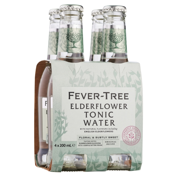 Fever Tree Tonic Water Elderflower 4 x 200ml