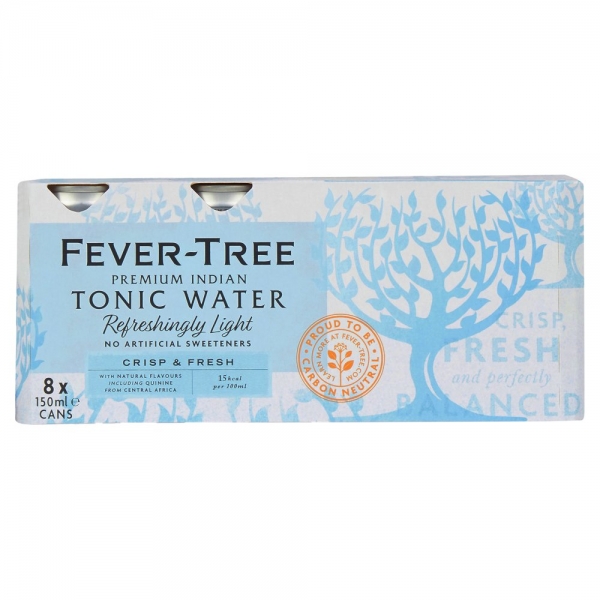 Fever Tree Indian Tonic Water Light 8 x 150ml