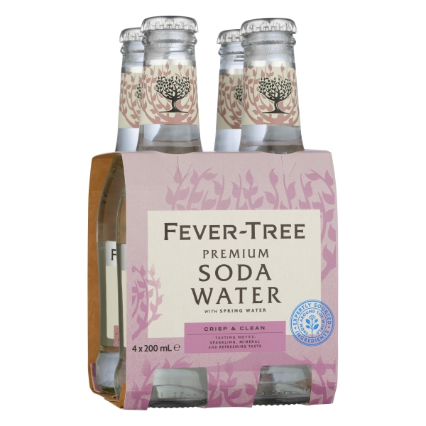 Fever Tree Soda Water 4 x 200ml